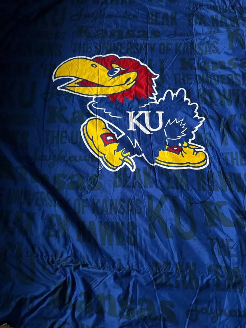 The University Of Kansas Jayhawks Logo Polyester Blanket By Northwest 84